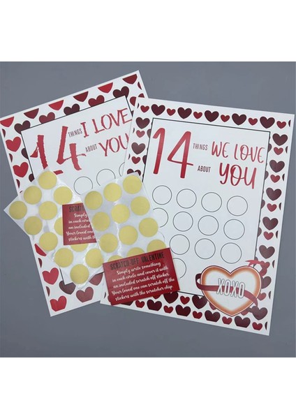 14 Şey Sevgililer Günü Günü Scratch-Off Baskı Romantik Tebrik Aşk Koyu Kartları Için Kırpma Kartı, A (Yurt Dışından) fırsatları