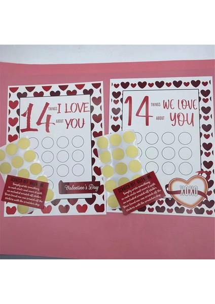 14 Şey Sevgililer Günü Günü Scratch-Off Baskı Romantik Tebrik Aşk Koyu Kartları Için Kırpma Kartı, A (Yurt Dışından) indirimleri