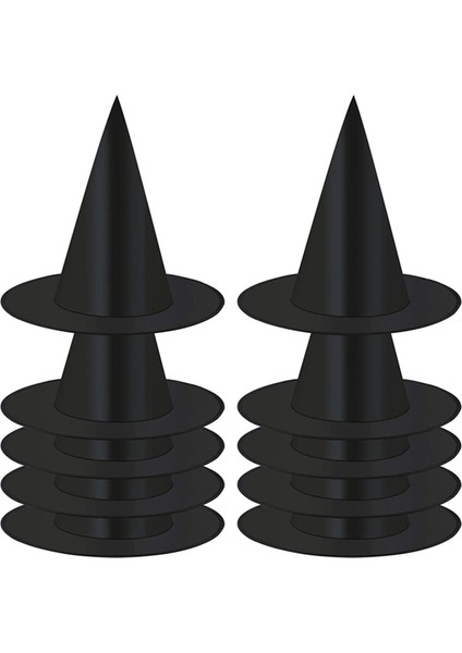 10 Paket Cadı Şapkaları Cadılar Bayramı Siyah Cadı Asılı Şapka Siyah Şapka Cadı Şapkası Cadılar Bayramı Noel Partisi Kostüm Aksesuarları (Yurt Dışından)