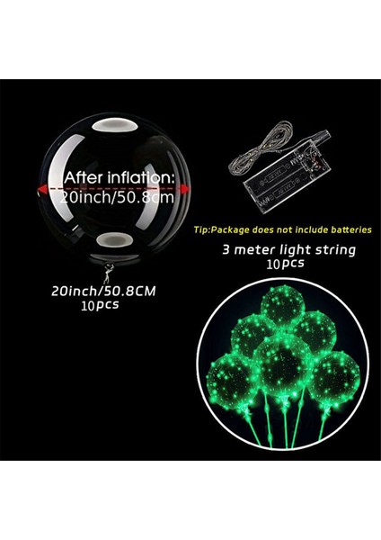 LED Balonlar Temiz Bobo Balonlar Glow Bubble Balonlar Işıklar Noel Sevgililer Günü Düğün Doğum Dekoru, D (Yurt Dışından) indirimleri