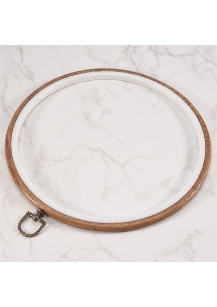 3 Parça 10 Inç 26CM Nakış Yüzüğü Çapraz Dikiş Yok Çemberler Set Taklit Edilmiş Ahşap Ekran Çerçeve Çemberi Nakış Kitleri (Yurt Dışından)