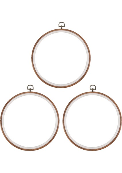 3 Parça 10 Inç 26CM Nakış Yüzüğü Çapraz Dikiş Yok Çemberler Set Taklit Edilmiş Ahşap Ekran Çerçeve Çemberi Nakış Kitleri (Yurt Dışından) fiyatları