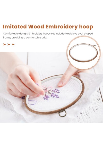 3 Parça 10 Inç 26CM Nakış Yüzüğü Çapraz Dikiş Yok Çemberler Set Taklit Edilmiş Ahşap Ekran Çerçeve Çemberi Nakış Kitleri (Yurt Dışından) indirimleri