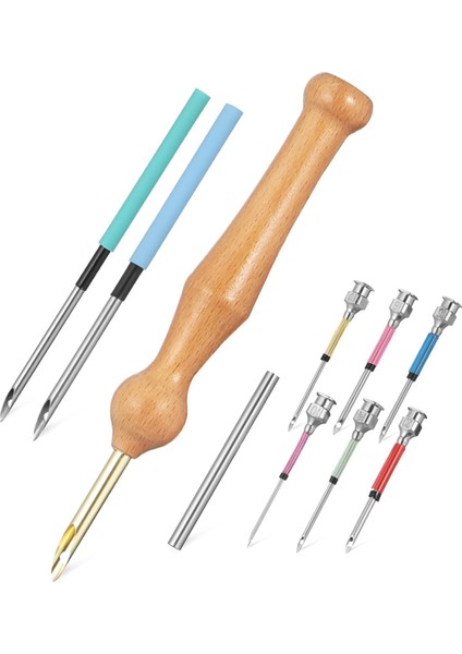1 Set Nakış Dikiş Kişi Kit Punch Iğne Kiti Iğne Yumruk Iğne Nakış Aleti Iğne Dıy Için (Yurt Dışından)