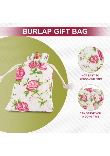 30 Paket Gül Çekme Çantaları Çuval Taşma Çiçek Çantası Çantalar Hediye Çantaları Dıy Craft Düğün Partisi Için Takı Torbaları (Yurt Dışından) fırsatları