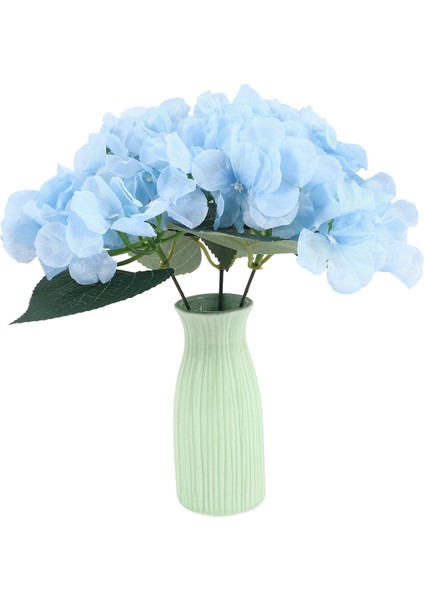 Açık Mavi Ortanca Ipek Çiçekler Kafaları Paketi 20 Tam Ortanca Çiçekleri Düğün Sapları ile Yapay (Yurt Dışından) modelleri
