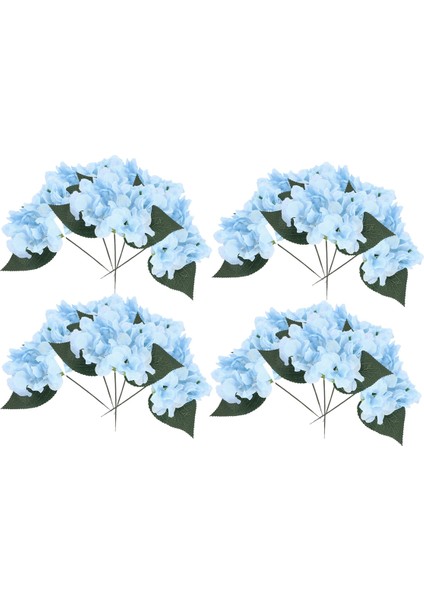 Açık Mavi Ortanca Ipek Çiçekler Kafaları Paketi 20 Tam Ortanca Çiçekleri Düğün Sapları ile Yapay (Yurt Dışından) fırsatları