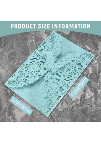 10PCS/SET Hassas Oyma Kelebekler Romantik Düğün Partisi Davetiye Düğün Için Davetiyeler ： Mavi Yeşil (Yurt Dışından) fırsatları