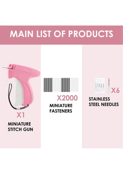 Giysi Dikiş Aletleri - Elle Tutulan Sabitleme Kiti - 6 Iğne, 1000 Siyah Bağlantı Elemanı ve 1000 Beyaz Bağlantı Elemanı Içerir (Yurt Dışından) fiyatları