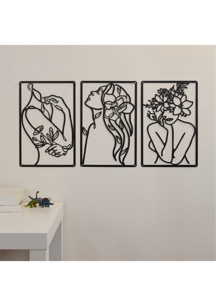 3 Parça Metal Minimalist Soyut Kadın Duvar Sanat Çizgisi Çizim Duvar Sanatı Dekor Tek Hatlı Kadın Ev Asılı Duvar Dekor (Yurt Dışından) fırsatları