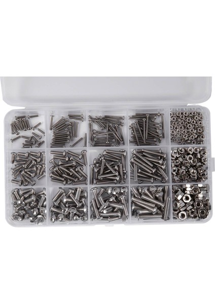 480PCS Düğme Kafası 12 Boyutlar Vida ve Fındık Kiti, M2 M3 M4 Çelik Çıkarılı Hex Soket Kap Kapak Cıvataları Vidalar Fındık Çeşitli Set Kiti (Yurt Dışından) indirimleri