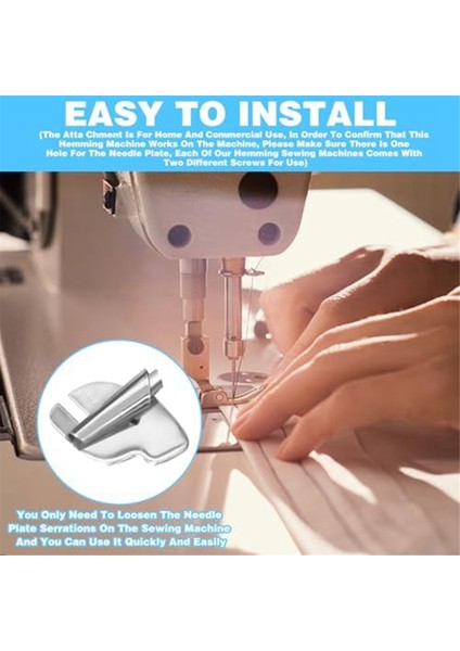 Dikiş Haddelenmiş Hemmer Ayağı, Geniş Dar Haddelenmiş Preser Ayak Dikiş Makinesi Ayağı, 3mm-8mm Evrensel Haddelenmiş Ayak Aleti (Yurt Dışından) fiyatları