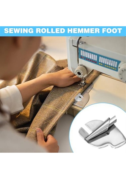 Dikiş Haddelenmiş Hemmer Ayağı, Geniş Dar Haddelenmiş Preser Ayak Dikiş Makinesi Ayağı, 3mm-8mm Evrensel Haddelenmiş Ayak Aleti (Yurt Dışından) fırsatları