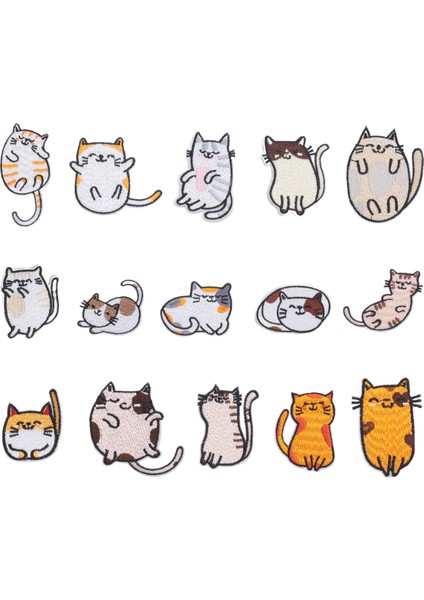 Yamalar Üzerinde Işlemeli Demir, 15PCS Kot Ceketler Için Canlı Sevimli Kedi Nakış Yamaları Dikiş Aplike Diy Aksesuar (Yurt Dışından) modelleri