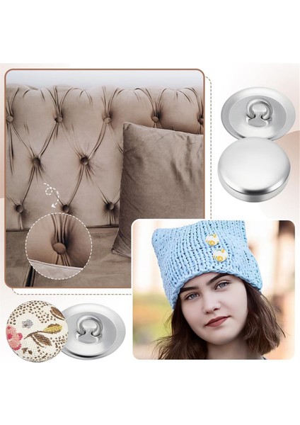 100 Set Kapak Düğmesi Kiti, Kumaş Düğmesi Yapım Kiti, Kumaş Bezle Kaplı Düz Arka Düğmeler Yapımcısı, A (Yurt Dışından) fiyatları