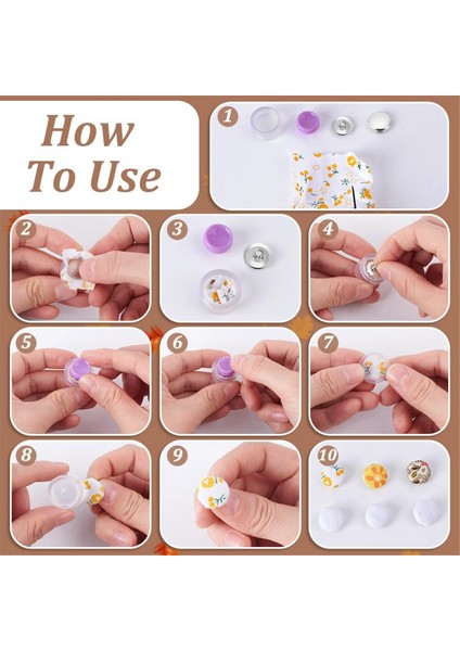 100 Set Kapak Düğmesi Kiti, Kumaş Düğmesi Yapım Kiti, Kumaş Bezle Kaplı Düz Arka Düğmeler Yapımcısı, A (Yurt Dışından) fırsatları