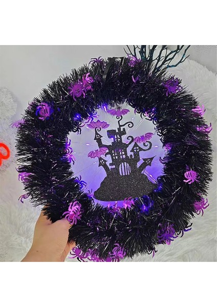 Ön Kapı Örümcek Kalesi Için Cadılar Bayramı Çelenkler Hayalet Cadılar Bayramı Ön Kapı Çelenk Gotik Ürpertici Çelenk Cadılar Bayramı C (Yurt Dışından)