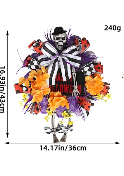 Ön Kapı Için Cadılar Bayramı Çelenk, Cadılar Bayramı Örgü Çelenk, Pumkin ve Bacaklı Insan Iskeleti, Eğlenceli Cadılar Bayramı Sundurma Dekoru (Yurt Dışından) modelleri