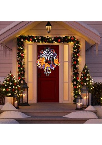 Ön Kapı Için Cadılar Bayramı Çelenk, Cadılar Bayramı Örgü Çelenk, Pumkin ve Bacaklı Insan Iskeleti, Eğlenceli Cadılar Bayramı Sundurma Dekoru (Yurt Dışından) indirimleri