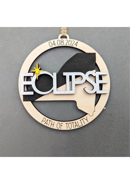 Ahşap 2024 Güneş Tutulma Hediyelikleri, 2024 Solar Eclipse Parti Dekorasyonları Malzemeleri, Solar Eclipse Kutsakları C (Yurt Dışından) modelleri