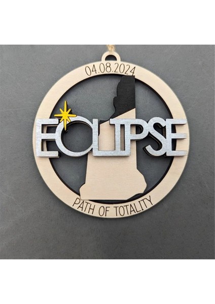 Ahşap 2024 Güneş Tutulma Hediyelikleri, 2024 Solar Eclipse Parti Dekorasyonları Malzemeleri, Solar Eclipse Kutsakları C (Yurt Dışından) fırsatları