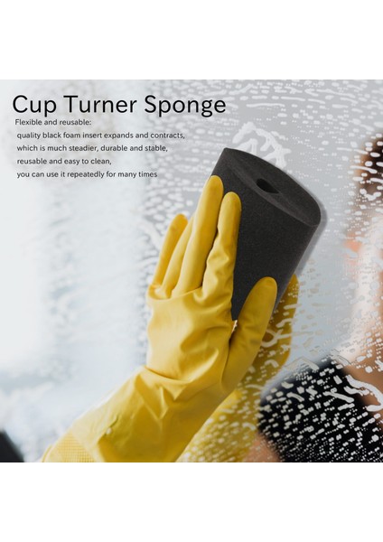 4pcs Cup Turner Köpük Siyah Kupa Turner Köpük Kupa Tumbler Sabitleme Turner Köpük Bulunma Spinner Köpük Kupa Turner SÜNGER10-40 Oz (Yurt Dışından) fiyatları