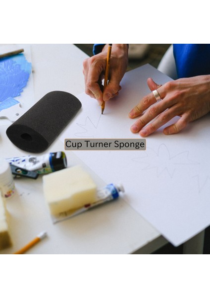 4pcs Cup Turner Köpük Siyah Kupa Turner Köpük Kupa Tumbler Sabitleme Turner Köpük Bulunma Spinner Köpük Kupa Turner SÜNGER10-40 Oz (Yurt Dışından) modelleri