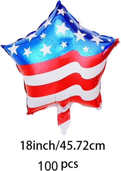 4 Temmuz Amerikan Bağımsızlık Günü Vatansever Balon Abd Ulusal Günü 18 Inç Yıldız Şeklindeki Alüminyum Film Balonu (Yurt Dışından) fiyatları