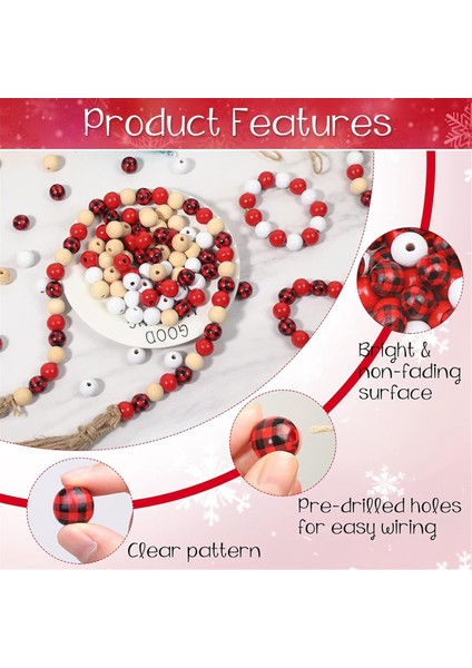 200PCS Noel El Sanatları Için Ahşap Boncuklar, Çelenk Mücevherleri Için Delikli 16MM Ahşap Boncuklar Parti Tatil Dekoru (Yurt Dışından) modelleri