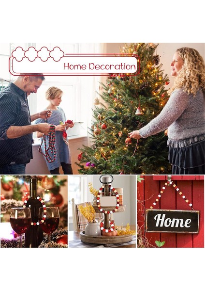 200PCS Noel El Sanatları Için Ahşap Boncuklar, Çelenk Mücevherleri Için Delikli 16MM Ahşap Boncuklar Parti Tatil Dekoru (Yurt Dışından) fırsatları