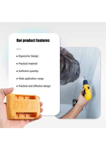 Dewalt 20V Montaj Dock Için 14 Paket Pil Tutucular 20V 60V Maks Sarı (Pil Yok) (Yurt Dışından) fırsatları
