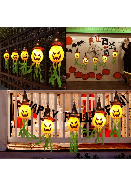 3pcs Cadılar Bayramı Dekorasyonları Açık Cadılar Bayramı Dekor Asılı Açık Ip Işıkları Parlayan Balkabağı Cadı Şapkası Cadılar Bayramı (Yurt Dışından) modelleri