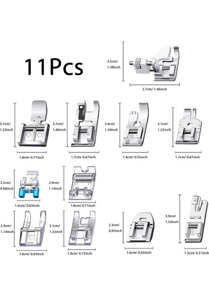 11PCS Baskı Ayak Seti, Zig Zag, Düz Dikiş Ayağı, Silindir Ayak, Dikiş Makinesi Ayak Preser Ayakları Seti (Yurt Dışından) modelleri