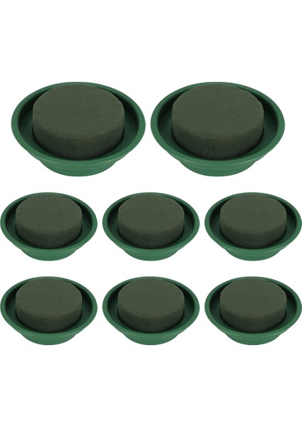 8 Paket Çiçek Köpük Yuvarlak Kaseler Diy Çiçek Aranjman Kiti Yeşil Yuvarlak Islak Çiçek Köpük Bloklar Düğün Dekoru Için (Yurt Dışından)