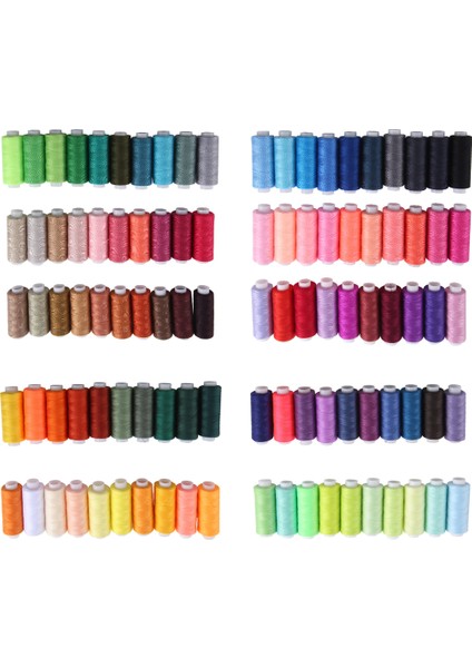 Dikiş Iplik Seti 100 Renk 250YD Her Makara Polyester Iplik Kiti El Veya Makine Dikiş (Yurt Dışından)