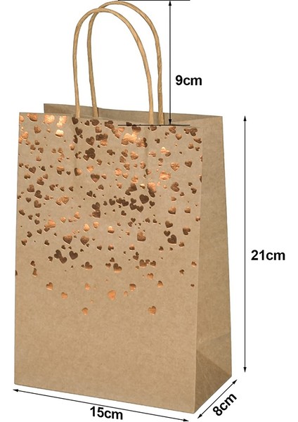 10 Adet Kahverengi Kraft Kağıt Torba Sıcak Damgalama Aşk Kağıt Çantası Doğum Günü Hediye Çantası Parti ve Alışveriş Için Tutamak (Yurt Dışından) fiyatları