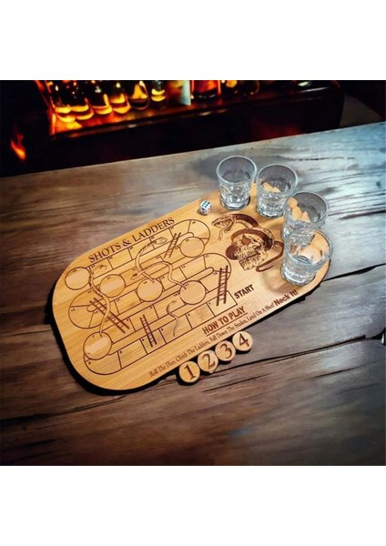 Çekimler ve Merdivenler Içme Oyunu, Yılanlar ve Merdivenler Tahta Oyunu Ahşap Palet Çekimleri ve Merdivenler Içme Oyunu A (Yurt Dışından) fırsatları