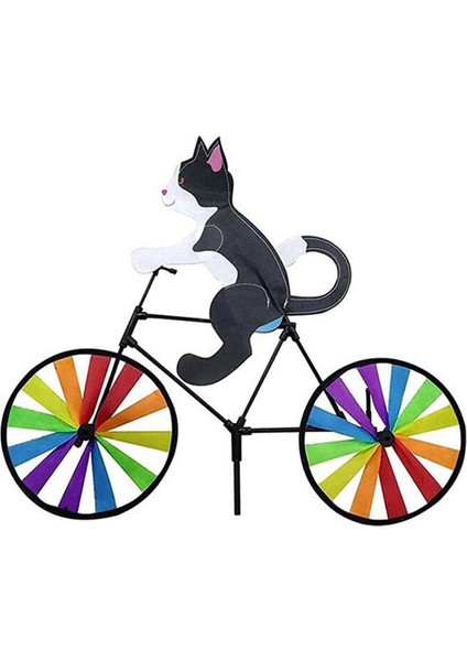 Bisiklet Rüzgar Spinner Bisiklet Bahçe Rüzgar Spinner Süsleri Sevimli Hayvan Heykel Bisiklet Spinner Yel Değirmen Çim A Için (Yurt Dışından)