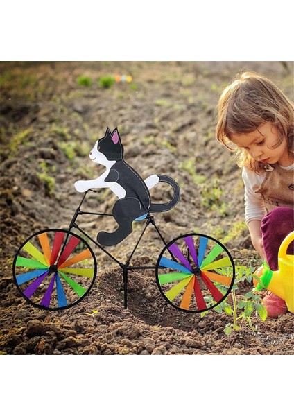 Bisiklet Rüzgar Spinner Bisiklet Bahçe Rüzgar Spinner Süsleri Sevimli Hayvan Heykel Bisiklet Spinner Yel Değirmen Çim A Için (Yurt Dışından) modelleri