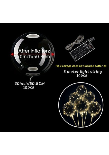 LED Balonlar Temiz Bobo Balonlar Glow Bubble Balonlar Işıklar Noel Sevgililer Günü Düğün Doğum Dekoru, E (Yurt Dışından) indirimleri