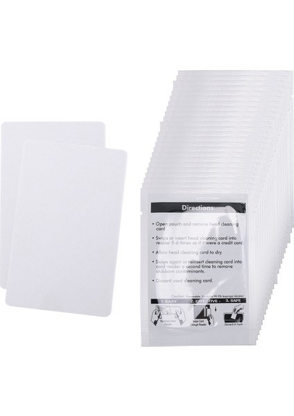 Kart Okuyucu Temizlik Kartları - Çift Yan Kredi Kartı Okuyucu Temizleyici, CR80 Kart Okuyucu Temizleyici Pos Temizleme Kartları (25 Pcs) (Yurt Dışından) fiyatları