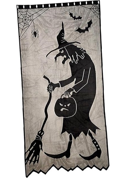 Atmosfer Cadılar Bayramı Tek Kullanımlık Dekorasyonunu Artırmak Için Cadı Kapısı Perdesi Kurulumu Kolay (Yurt Dışından)