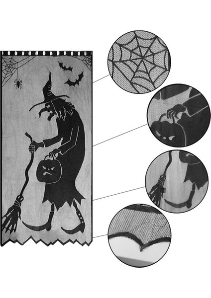 Atmosfer Cadılar Bayramı Tek Kullanımlık Dekorasyonunu Artırmak Için Cadı Kapısı Perdesi Kurulumu Kolay (Yurt Dışından) fiyatları