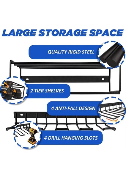 Manuel Elektrikli Alet Depolama Rafı Duvarı, Asılı Yüzen Alet Rafı, Elektrikli Matkap Rafı, Atölye Garajı Için (Yurt Dışından) indirimleri