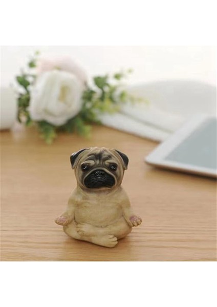 Pug Heykeli Ev Dekor, Yoga Oturan Pug Köpek Figürine, Pug Puppy Ortağı Koleksiyon Köpek Heykeli, Reçine Mini Köpek Heykeli (Yurt Dışından) indirimleri