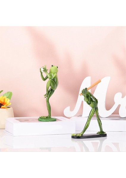 Noble Frog Figürin Kurbağa Pastoral Reçine El Sanatları Dekorasyonları Tv Dolabı Sundurma Şarap Dolabı Hayvan Süsleri 13 x 5 x 22CM (Yurt Dışından) fiyatları