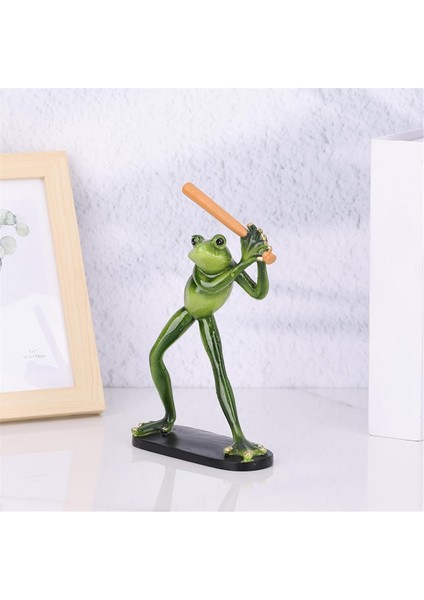 Noble Frog Figürin Kurbağa Pastoral Reçine El Sanatları Dekorasyonları Tv Dolabı Sundurma Şarap Dolabı Hayvan Süsleri 13 x 5 x 22CM (Yurt Dışından) modelleri