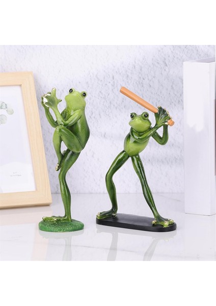 Noble Frog Figürin Kurbağa Pastoral Reçine El Sanatları Dekorasyonları Tv Dolabı Sundurma Şarap Dolabı Hayvan Süsleri 13 x 5 x 22CM (Yurt Dışından) indirimleri
