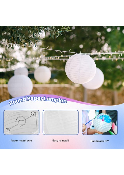 20 Paket Çin Yuvarlak Beyaz Kağıt Fener, Kağıt Fenerler Asma Fenerler Düğün Partisi Dekorasyonları (Yurt Dışından) indirimleri