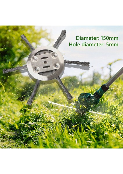 3/6 Kafa Çelik Tel Çim Döşeme Kafası Çim Biçme Makinesi Çim Fırçası Kesici Toz Çıkarma Bahçe Aracı Için Ayıklama Plakası Salıncak (Yurt Dışından) fırsatları